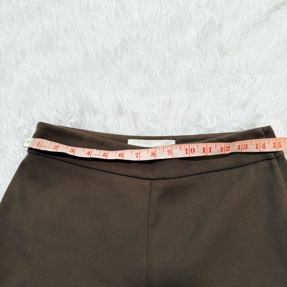 Pink Martini Nadia Wide Leg Cropped Suede Pants Brown Casual Womens Size Small - Picture 3 of 11